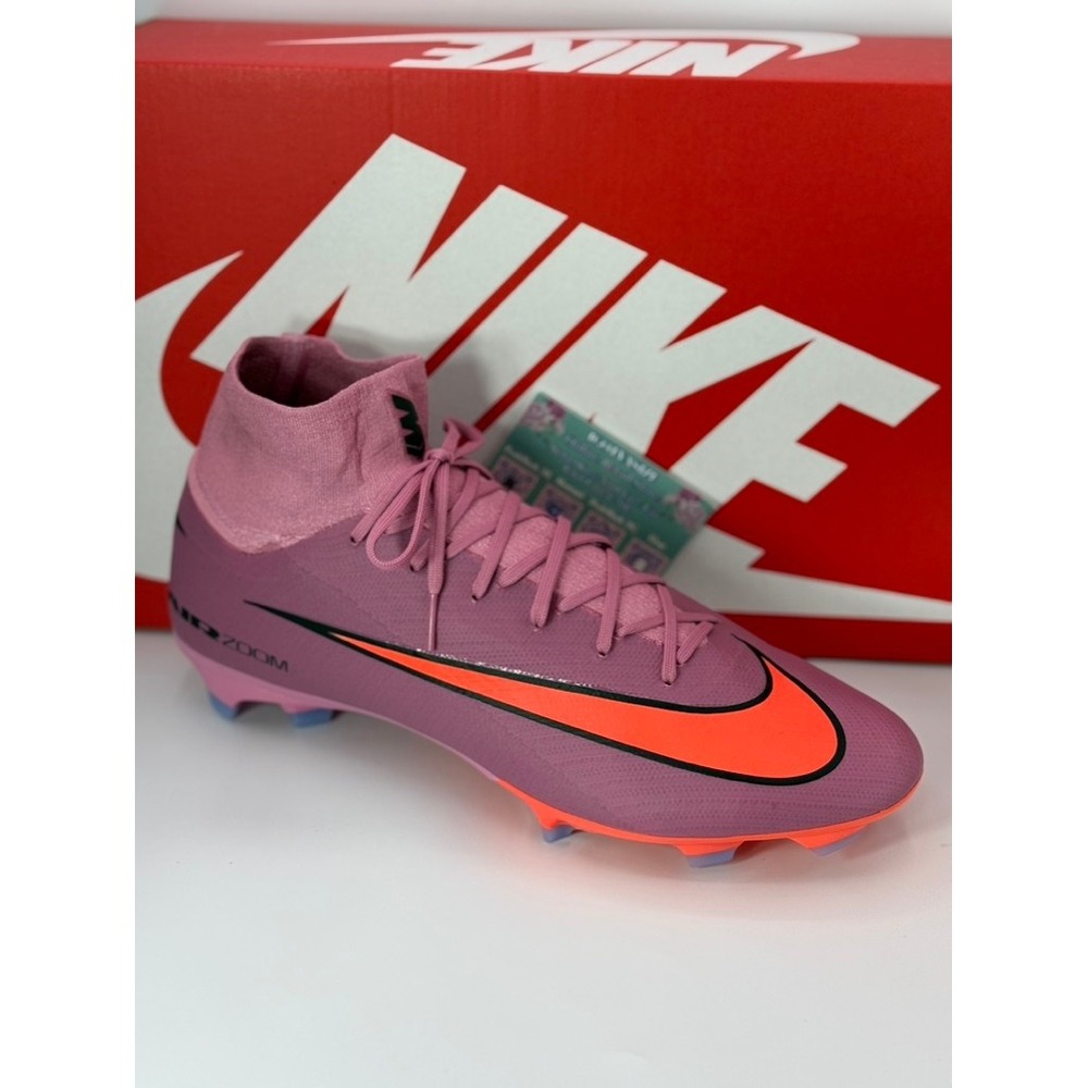 Nike Air Zoom Mercurial Superfly 9 Academy FG MG Pink Orange Mens Size 13 NWOB